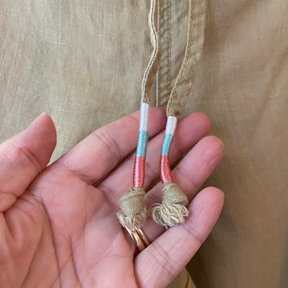 Re-Imagined by J Crew tan khaki drawstring crop pants. L petite LP - Picture 3 of 8